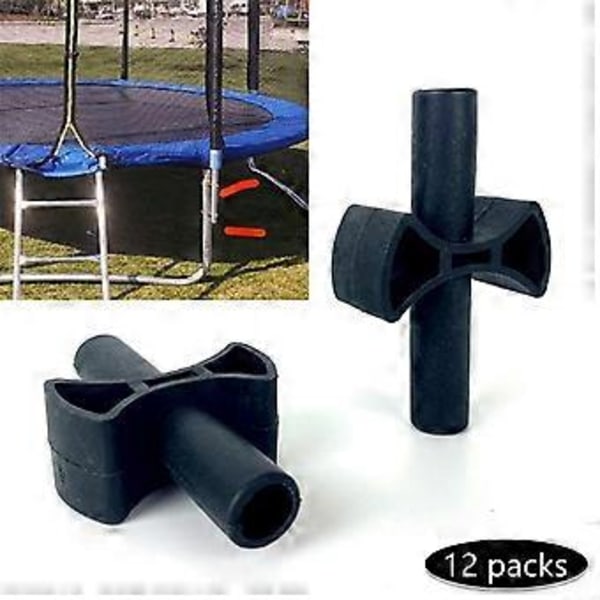 12X Trampolin Sort Stang Gap Spacers Indhegning Stabilitet