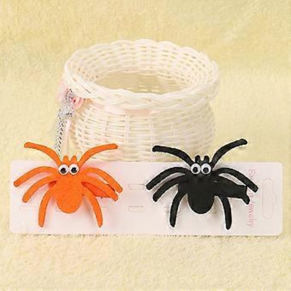 6 stk. Spøgelses Sort Edderkop Hårspænder Halloween Klæd Ud Hår Ornament Party Props Edderkop Hårklemmer Sjove Hårnåle Hårtilbehør til Børn