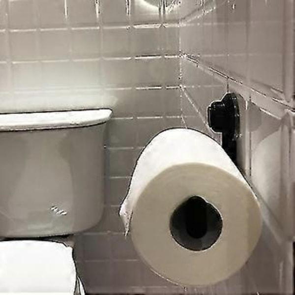 SZTXJ Sugekop Holder Køkken Badeværelse Opbevaring Vandtæt og Fugtbestandig Håndklædeholder Toiletpapirholder (Sort)