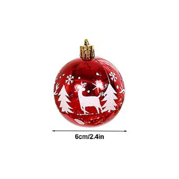 Julekuler Ornamenter Holdbar Plast Flerfarget 16stk 6cm - Perfekt For Juletrepynt ( )