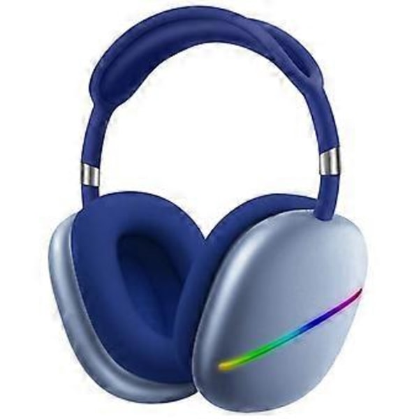 Huvudmonterat Bluetooth-headset, lysande trådlöst sport-bass Bluetooth-headset (blå)