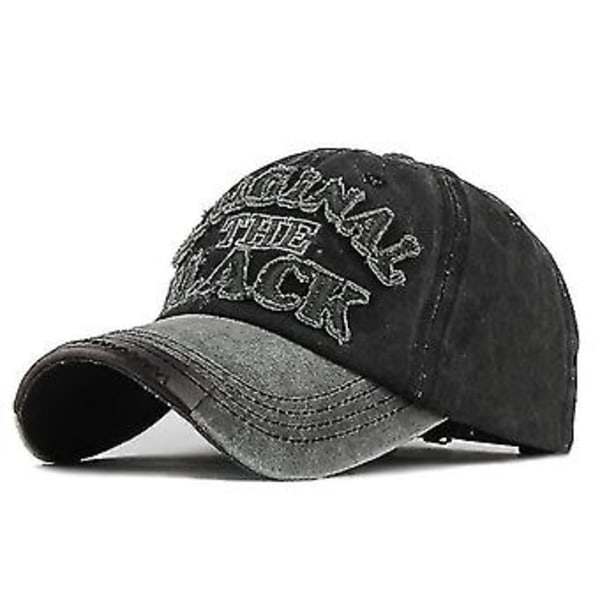 Retro Casual Vasket Baseball Cap (Grå Blå)