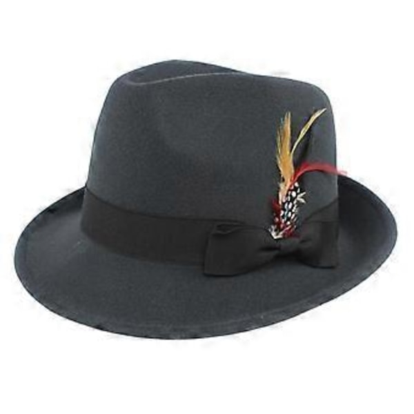 Panama Jazz -hattu lyhyellä lierillä, aurinkohattu huovasta, Fedora-hatut miehille ja naisille, juhlat, aurinkosuoja, tanssifestivaali, kesäranta, pukeutumistarvikkeet (harmaa)