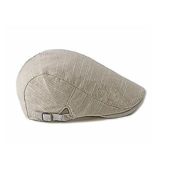 Mode Casual Herrar Ivy Hatt Bomulls Newsboy Caps Golf Körning Platt Cabbie Beret Hatt Fransk Stil Solid Casual Vintage Hatt Beret (Beige)