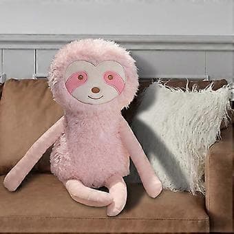 Sloth Plyslegetøj Sovende Kæledukke til Temafester Ferie (Pink 60cm)