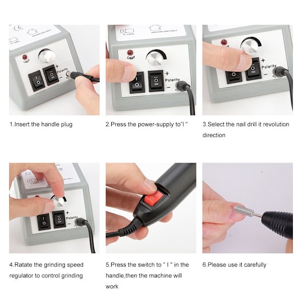 Professionell Elektrisk Nagelfräsmaskin Nagelfil Frässet Kit