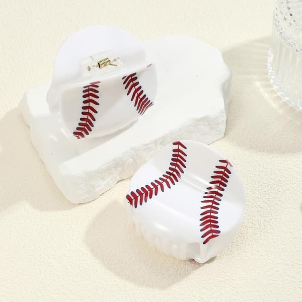 2 stk. Baseball hårklemme til kvinder i medium størrelse