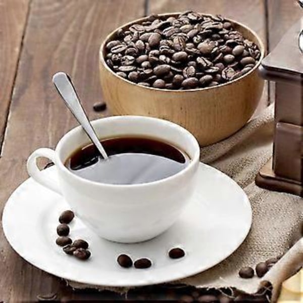 Sæt med 8 Te-/Kaffeskeer, 13,5 cm Rustfrit Stål Teske, Sølv Rustfrit Stål Lille Kaffeske