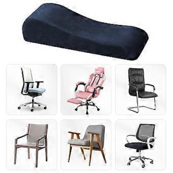 Ergonomiske Armleneputer for Kontorstol, Memory Foam Putetrekk Egnet for Gamingstoler, Rullestoler og Skrivebordsstoler