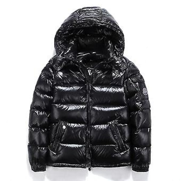 2021 Mooncoo Male Ladies Short Down Jacket Thick Hooded Couple Matching Loose Korean Students Coat( XL-A)