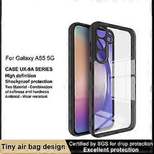 IMAK UX-9A Serie til Samsung Galaxy A55 5G Mobiltelefon Cover HD Klar TPU + PC Bagside Skal()
