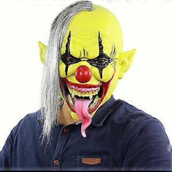 Joker mask Halloween Dekoration Ond Clown Läskig Helmask Skräck Cosplay Party Fancy Kostym Rekvisita