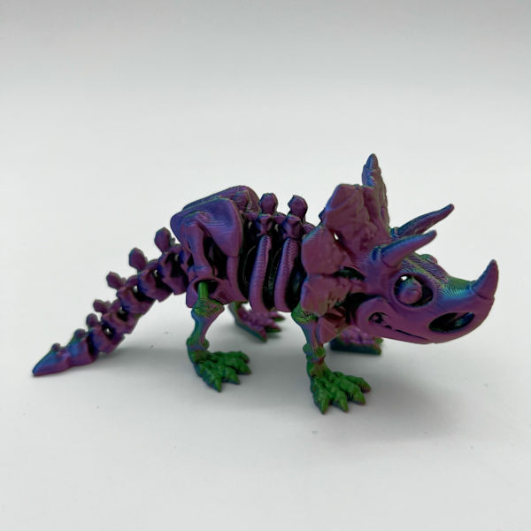 3D-printet drage med ledd for voksne, 3D-printet dinosaur fidget leketøy dekor for stressavlastning Triceratops