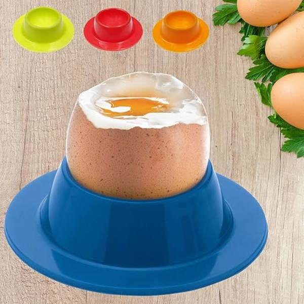 8 st Silikonäggkoppar i Färg, Köksäggverktyg Bärbar Rund Ägg