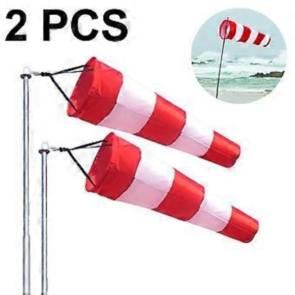 2 st Vindflöjel Utomhus Hängande Rip-Stop Vindstrumpa Roterande Vindstrumpa Extern Anemometer Paket