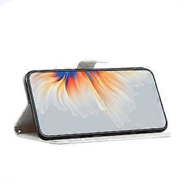 För Xiaomi Redmi Note 13 4G Mobilskal Läder 3D Mönster Magnetiskt Fodral (Fjäder)
