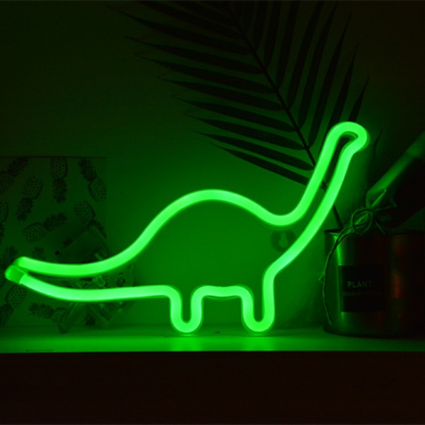 Neonljusskylt, Dinosaurie Dekorlampa Väggkonstskylt för Barnpresent
