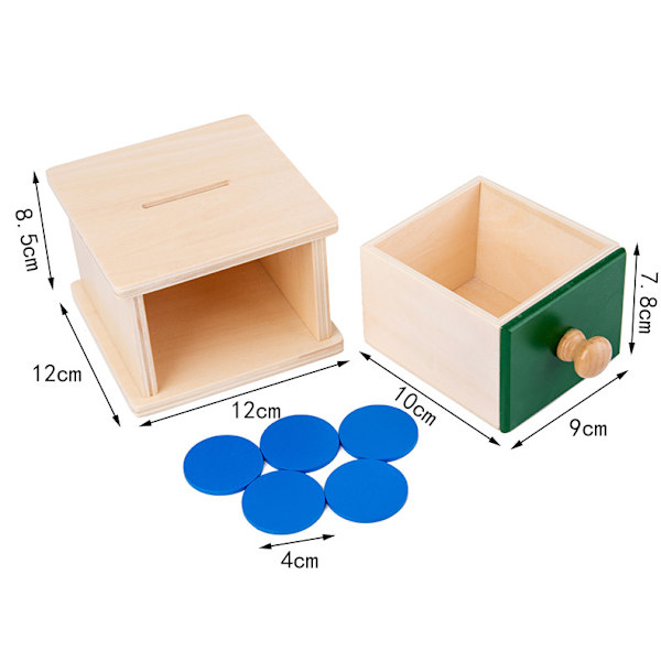 Elite Montessori Myntboks med tykkere mynter Montessori Leker for