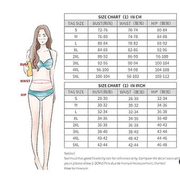 Piges badedragt skørt split bikini sexet skønhed badetøj M Sort blomst