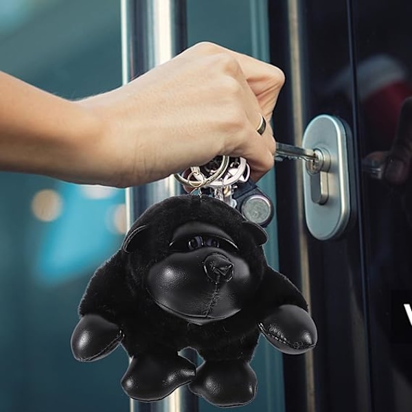 Gorilla nøgleringe søde små plysdyr nøglering vedhæng Kawaii Go