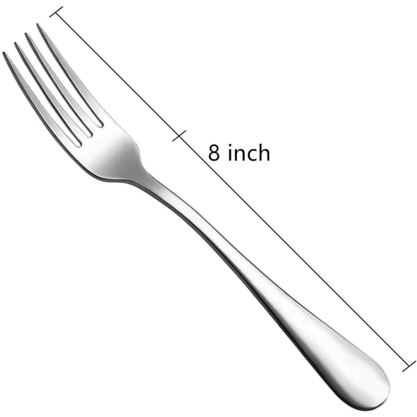 8-piece Dinner Forks Silverware Set, Extra-fine Stainless Steel Salad Forks For Use For Home, Kitchen Or Restaurant, 8 Inches