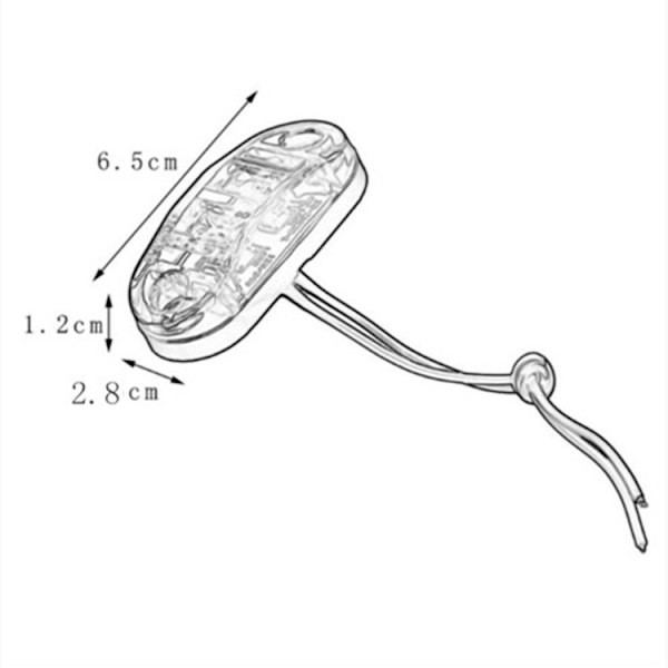 Side Markering Lys, 10stk Arbejdslys 12V Vandtæt Bil Ekstern Lampe Advarsel