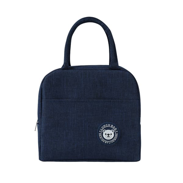Grå, marinblå - 2-delad polybag, polybox, tote bag, lämplig för