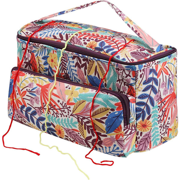 Stickpåse, Projektbag för virkning och stickning, Tote Bag för