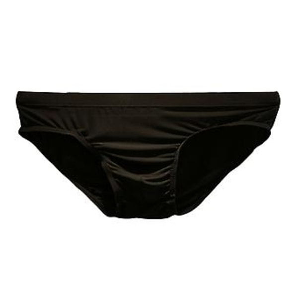 Miesten alushousut Jääsiilkki Matala Vyötärö Yksivärinen Ultra Ohut Saumaton Nopea Kuivuva Alusvaatteet (XL Musta)
