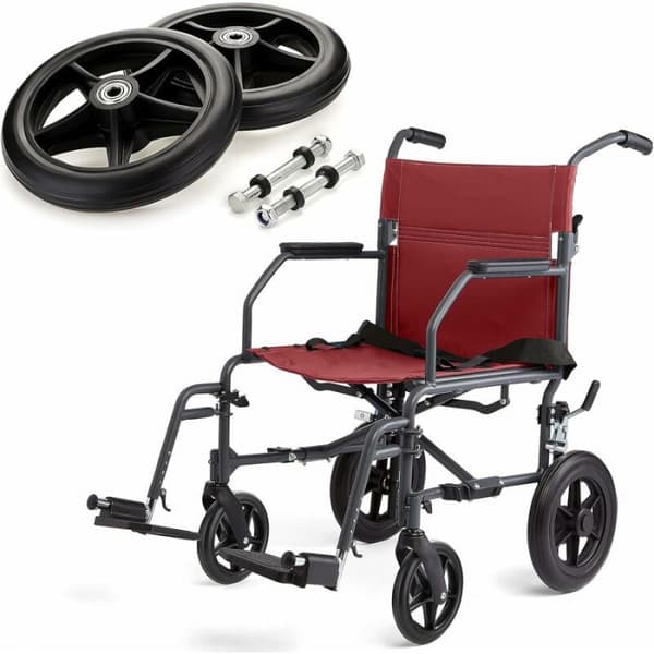 2 stk. 6 tommer gummihjul til kørestol, rollator