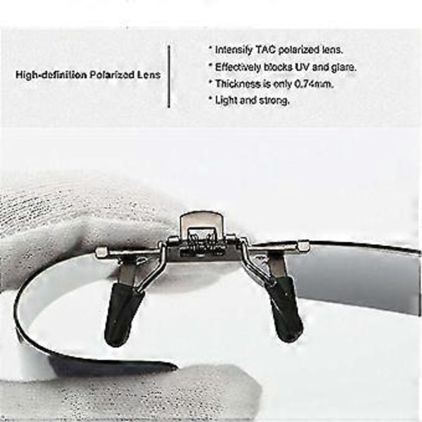 3-pack, Clip-on Flip-up Polariserande Linser för UV-skyddande Solglasögon