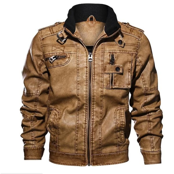 Leather Man Jackets Men Jacket Male Coats Winter Warm Cool Moto Motorcycle Outerwears European Size XL