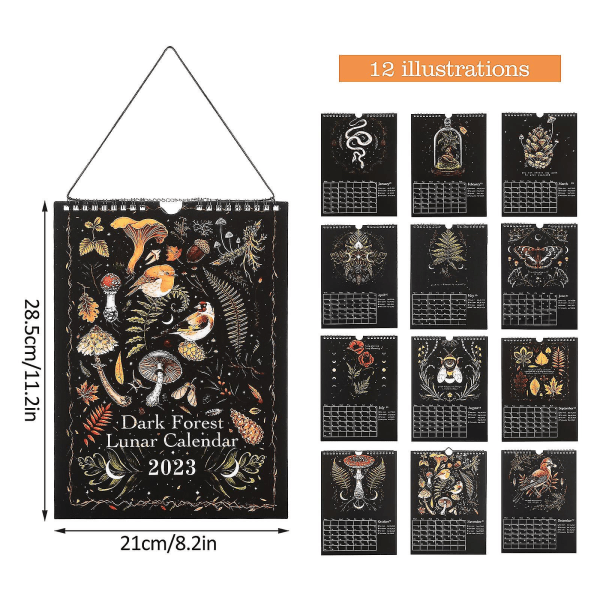 2023 Dark Forest Lunar Calendar Wall Calendar 12 Illustrations Wall Calendars