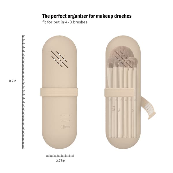 Makeup-børster Silikone Makeup-børsteholder Bærbar Makeup-børste