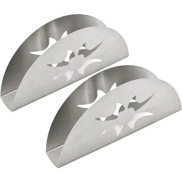 2PC Serviettholder, Serviettholder i rustfritt stål for bord
