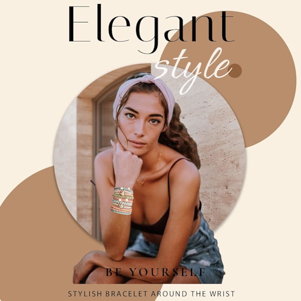 20 stk. Boho dobbelt-anvendelige armbånd og hårelastikker til tykt hår/hestehaler, ingen skade ingen fold elastikker hår gummibånd Po