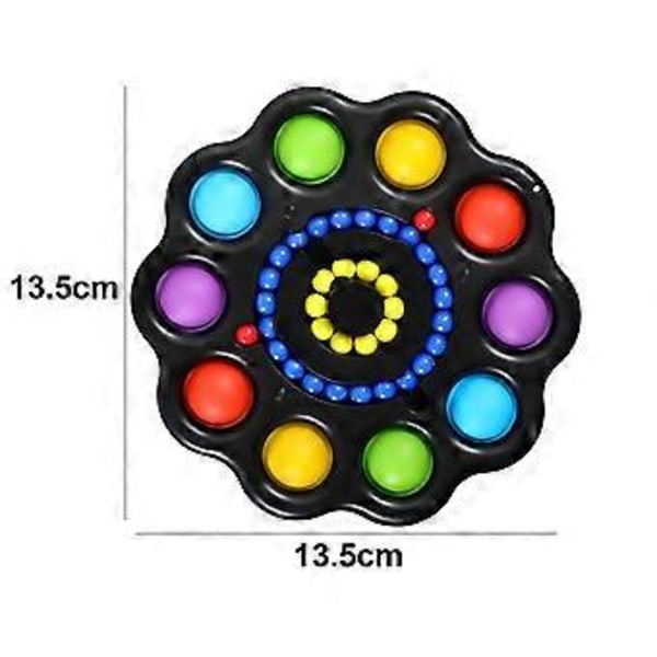 Roterande Regnbåge Magisk Bönkub Rolig Stressreducerare Roterande Fidget Leksaker för Barn (stil 5)