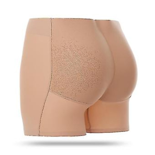 Kvinnor Vadderade Push Up Trosor Butt Lifter Shaper Falsk Rumpa (M Boxer 222beige)