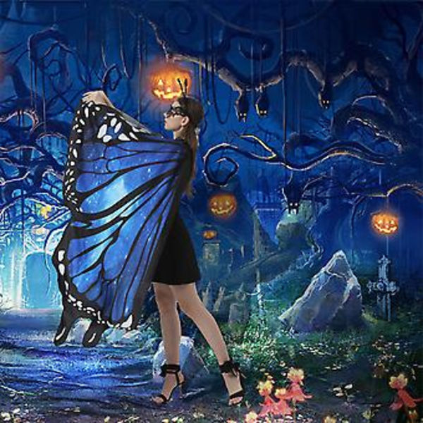 Anime Cosplay -siivet Perhonen Huivi Ripus Koru Aikuinen Kiertävä Halloween Musta Tanssi (B)