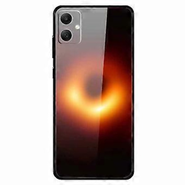 För Samsung Galaxy A05 4G Skal PC+Härdat Glas+TPU Stötsäkert Telefonskydd (Svart Hål)