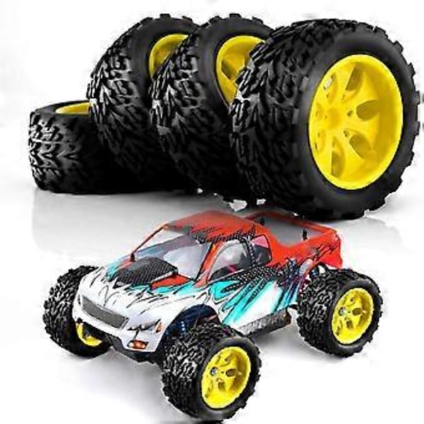 4 st 118MM 1/10 RC Däck Hjul Skuminsatser 12mm Hex för Arrma Redcat, Svart