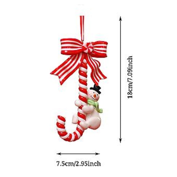 Julhängande Ornament - Tomte, Snögubbe, Rådjur, Pepparkaka, Julgran (Snögubbe)