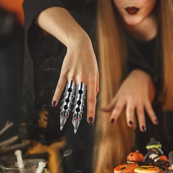 5 kpl nivelnivelrenkaat täysi sormi Halloween goottilainen täysi sormirengas Armo