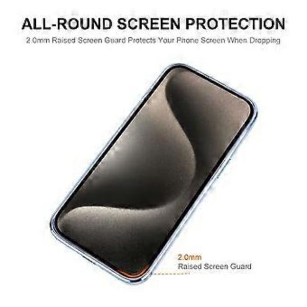 ENAKY HAT PRINCE Magnetiskt Skal för iPhone 13 Pro Max med Härdat Glas Linsskydd TPU-Skal (Silver)