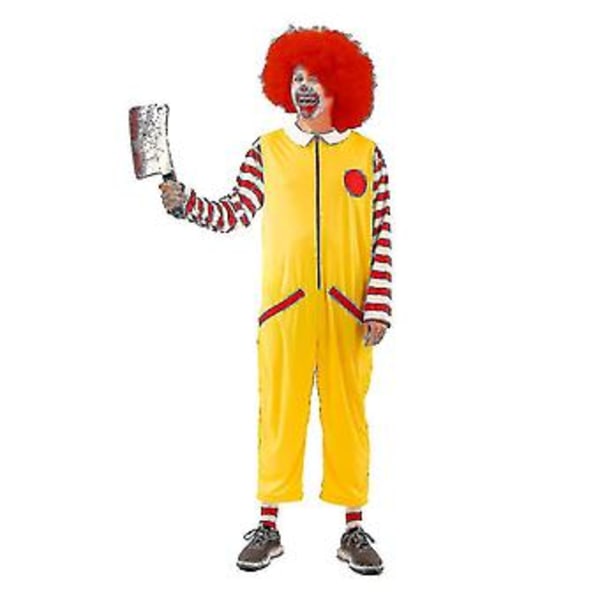 Menn Ronald Clown Halloween Rask Mat Fancy Dress Kostyme ( )