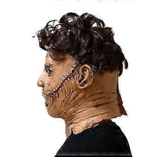 Halloween Mask Texas Chainsaw Massacre Masker Latex Skräck Masque Party Cosplay Läskig Blodig Huvudskydd -NMAOV