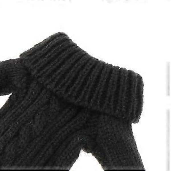 1/6 Skala Casual Strikket Oversized Langærmet Pullover Sweater Outfit til (Sort)