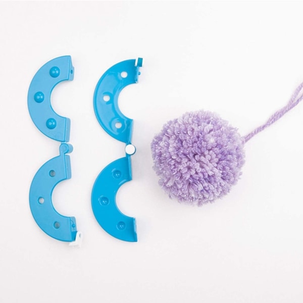 Pakke med 8 Pompom Maker 4 størrelser Bobble Maker til håndværk Fluff Ball Weaver Kit Bobble Maker Bobble Stencil Fluff Ball DIY nåle håndværk værktøjssæt til børn voksne