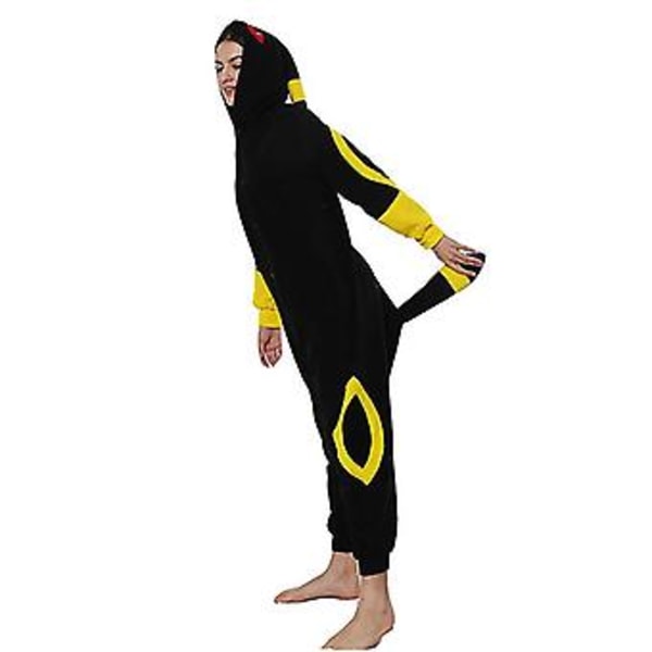 Umbreon Kostym Helkropps Pyjamas Halloween Jul En-delad Kigurumi För Män Kvinnor-r (XL)