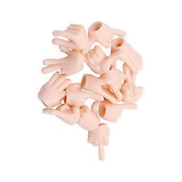 Miniatyrdockor Handmodell Dockfigur Leksak, 1/12 Skala för Dockor (rosa)